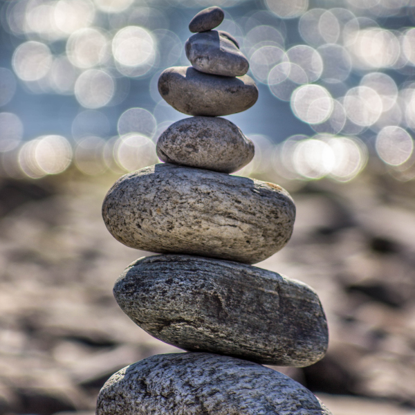 stacked rocks on the "About" page of the "Sexual Health" website